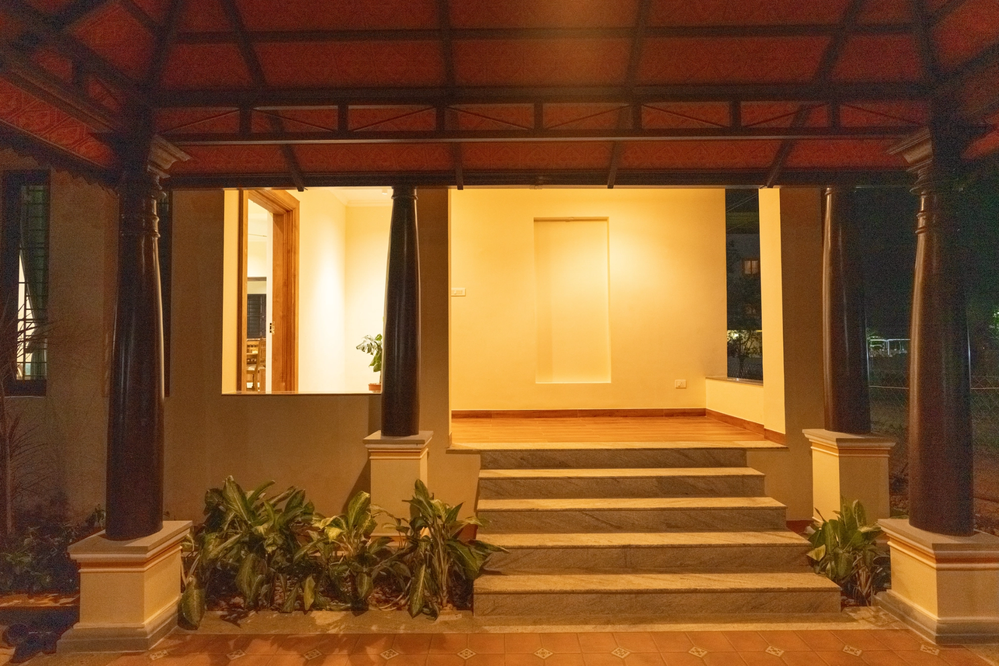 Tall tree canopy of Greenwoods surrounding the Nadhima villa