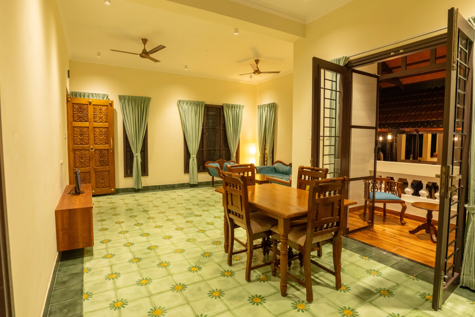 Tall tree canopy of Greenwoods surrounding the Nadhima villa