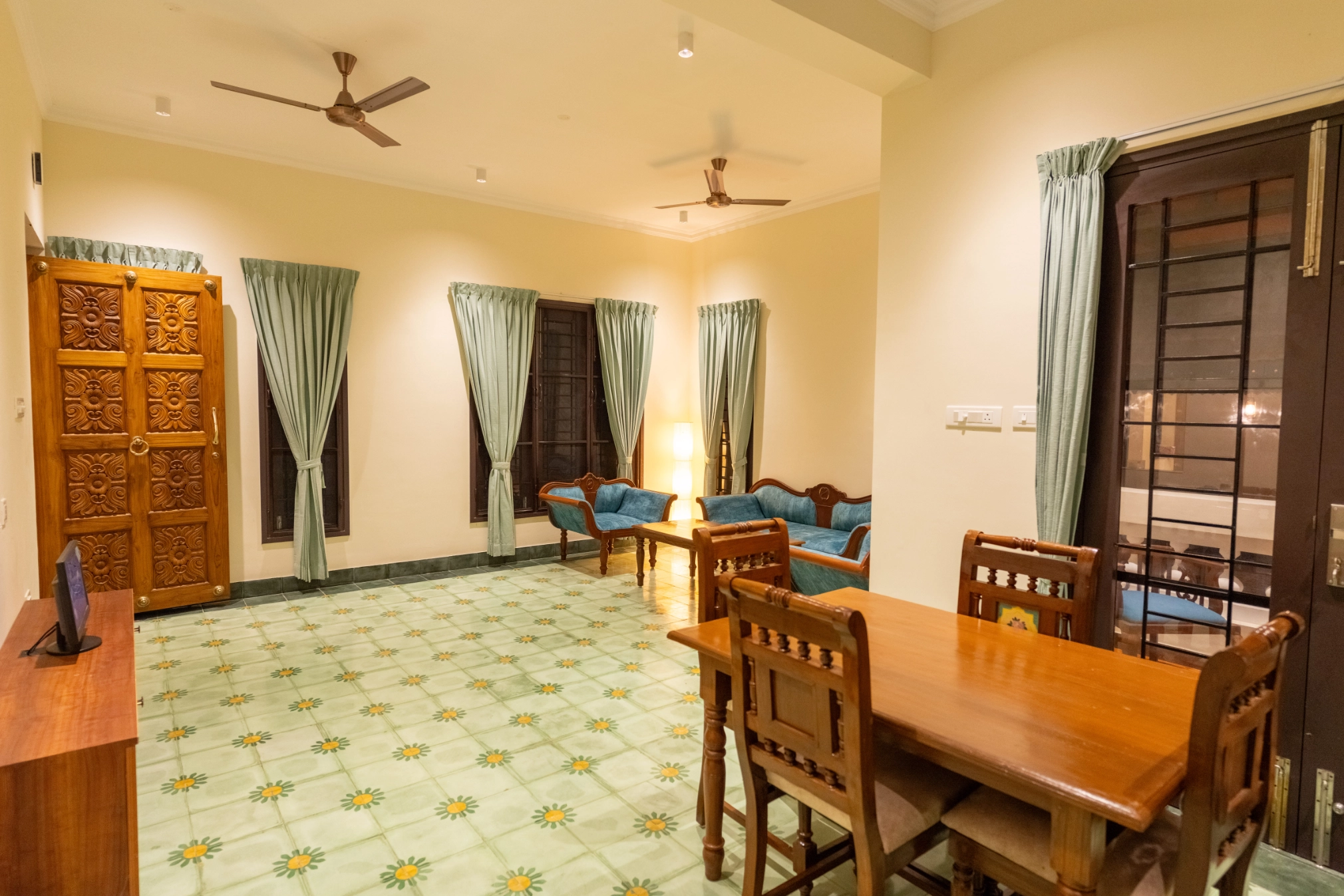 Tall tree canopy of Greenwoods surrounding the Nadhima villa