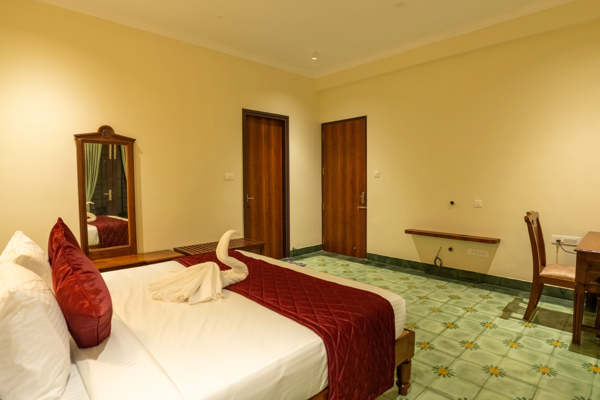 Kedilam Suite balcony overlooking the green canopy of Maruthanallur